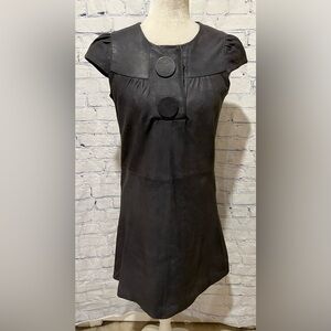 Sita Murt Grey Leather Like Dress Size Medium